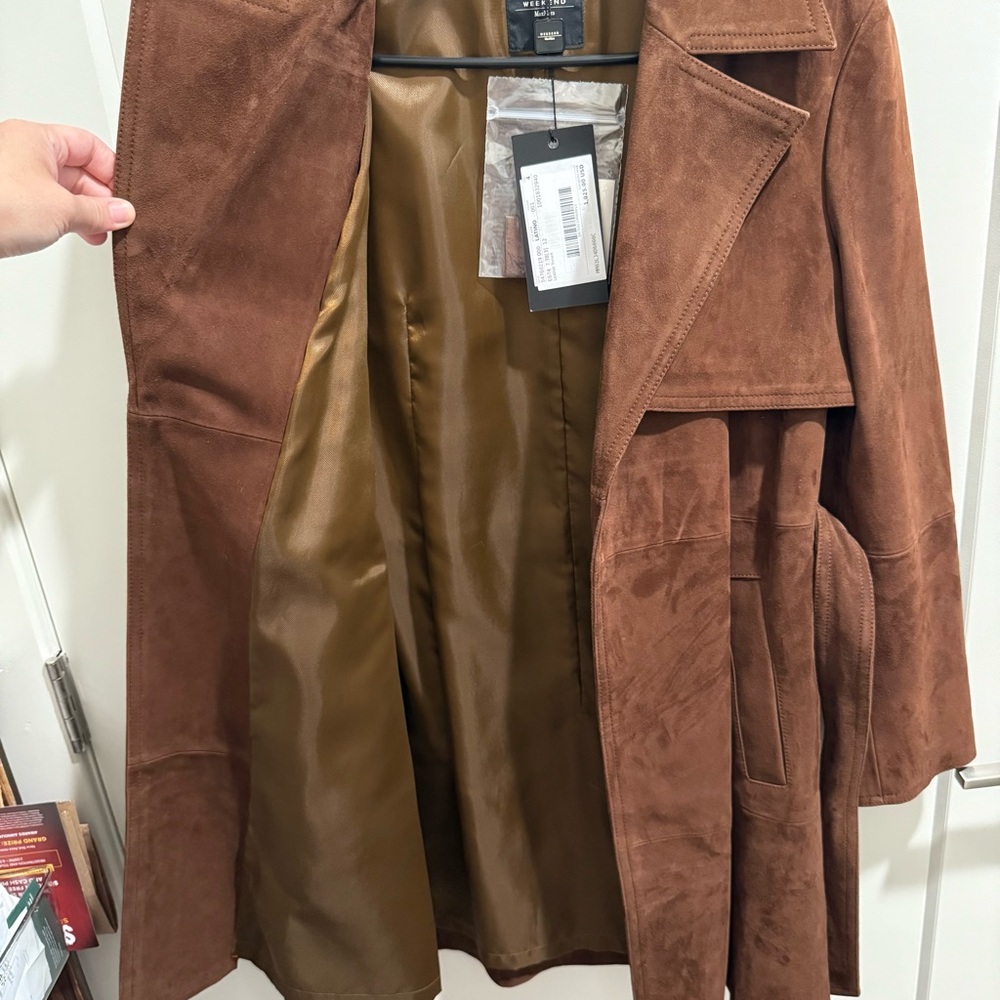 NWT Weekend Max Mara Leather Trench Coat - Picture 10 of 16